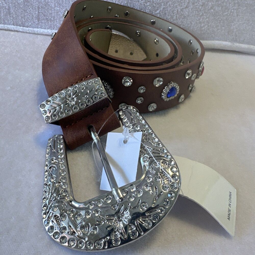 True Love Belt Rhinestone Heart Belt Size L